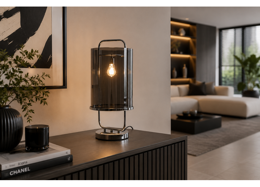 Tafellamp Design Chrome Rond IJzer - Scaldare Leni