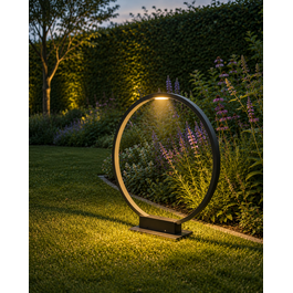 Garleds Moderne Staande Buitenlamp Zwart Rond IP65 incl. LED - Garleds Noche