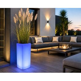 Garleds Oplaadbare Bloempot 90 cm LED RGB incl. Afstandsbediening  - Funnylights Lapras Tuinlamp
