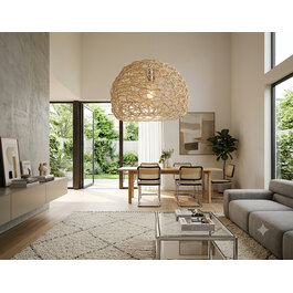 Madera Hanglamp Hout Rond Houtkleur 35 cm - Madera Carpe