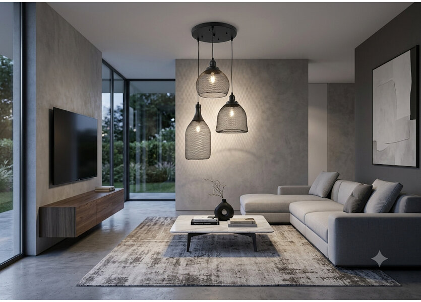 Moderne Drielichts Hanglamp Zwart - Scaldare Ardore