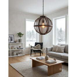 Scaldare Hanglamp Smeedijzer Zwart - Scaldare Acceglio