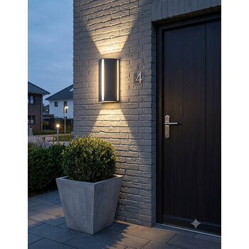Garleds Moderne Buitenwandlamp up down Zwart IP65 incl. LED Wit Licht - Garleds Setos
