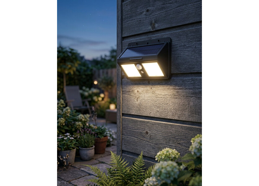 Wandlamp Solar LED Zwart Daglicht - Solar-Lights Bismuth