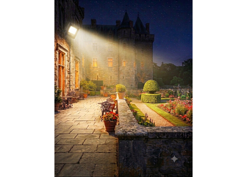 LED Bouwlamp Zwart met Sensor 50 Watt- 3000K - IP66 - Crius