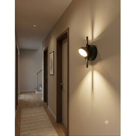 Scaldare Wandlamp LED Modern Zwart Rond - Scaldare Faeto