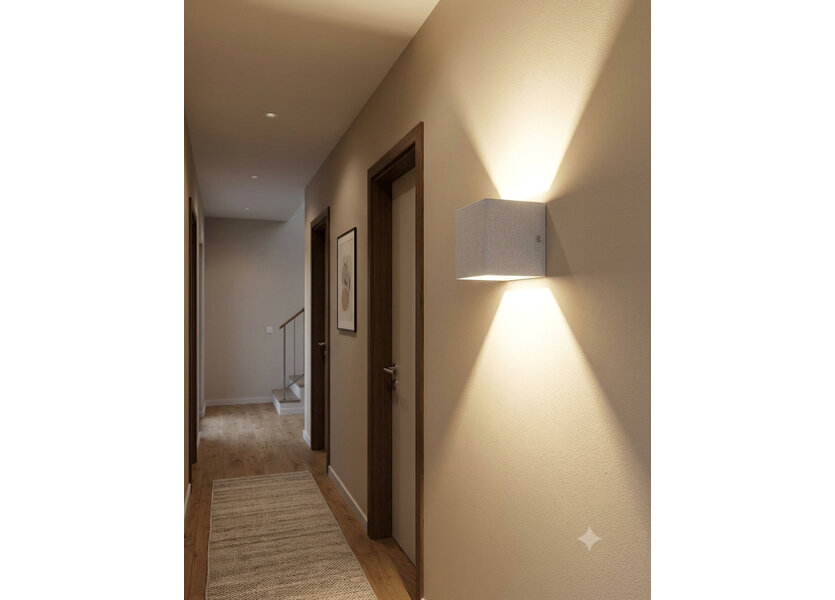 Wandlamp LED Design Wit Kubus - Scaldare Olona