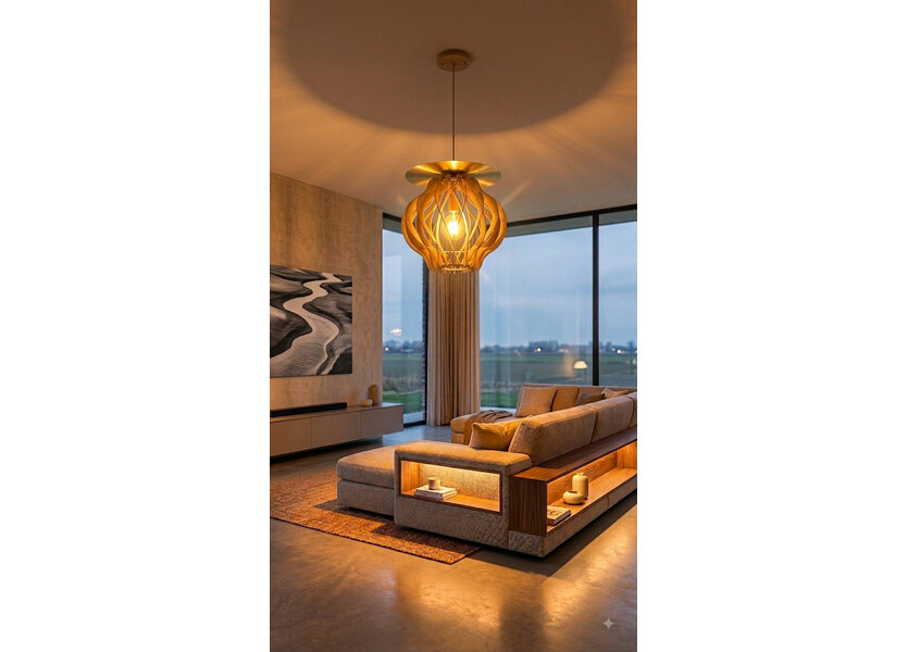 Hanglamp Hout Houtkleur 45 cm - Madera Albar