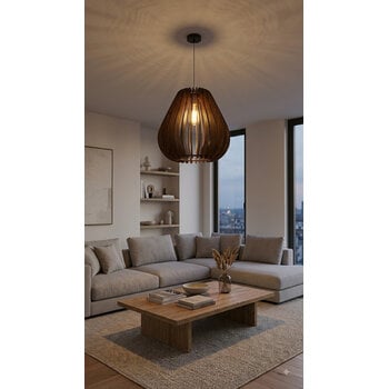 Madera Hanglamp Hout Bruin 60 cm - Madera Haya