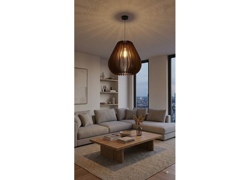 Hanglamp Hout Bruin 60 cm - Madera Haya