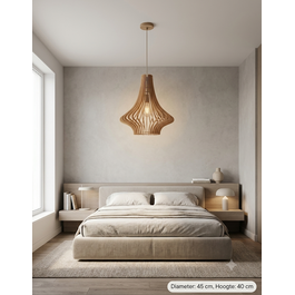 Madera Hanglamp Hout Houtkleur 45 cm - Madera Abeto