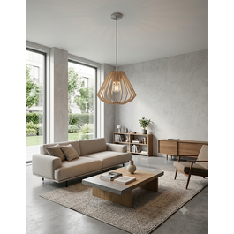 Madera Hanglamp Hout Houtkleur 60 cm - Madera Alamo