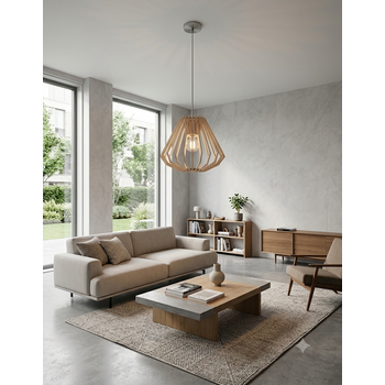 Madera Hanglamp Hout Houtkleur 60 cm - Madera Alamo