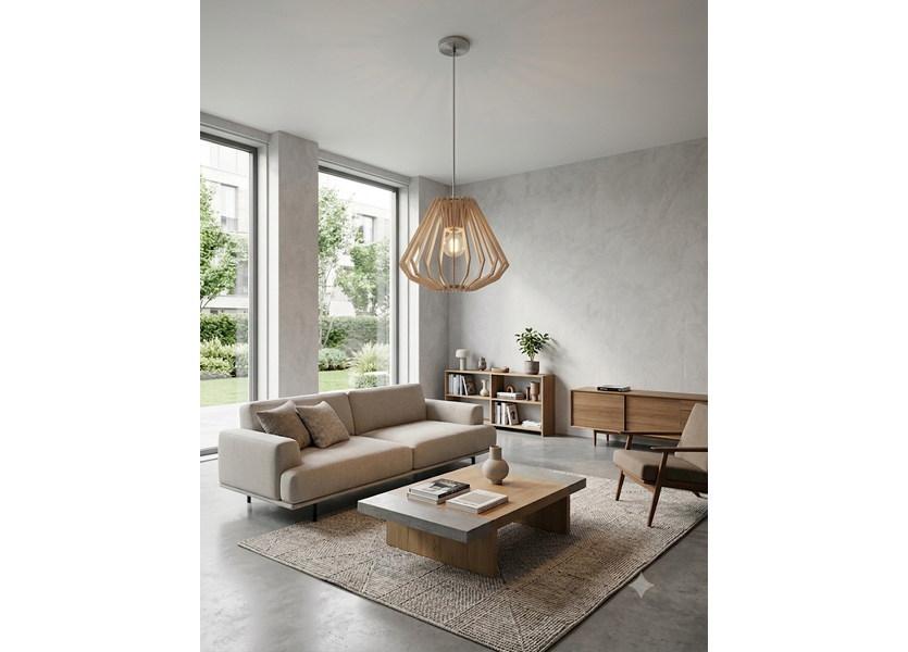 Hanglamp Hout Houtkleur 60 cm - Madera Alamo
