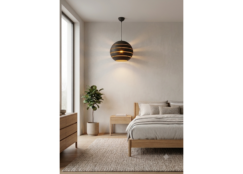 Hanglamp Rond Zwart Modern 40 cm - Scaldare Dalmine