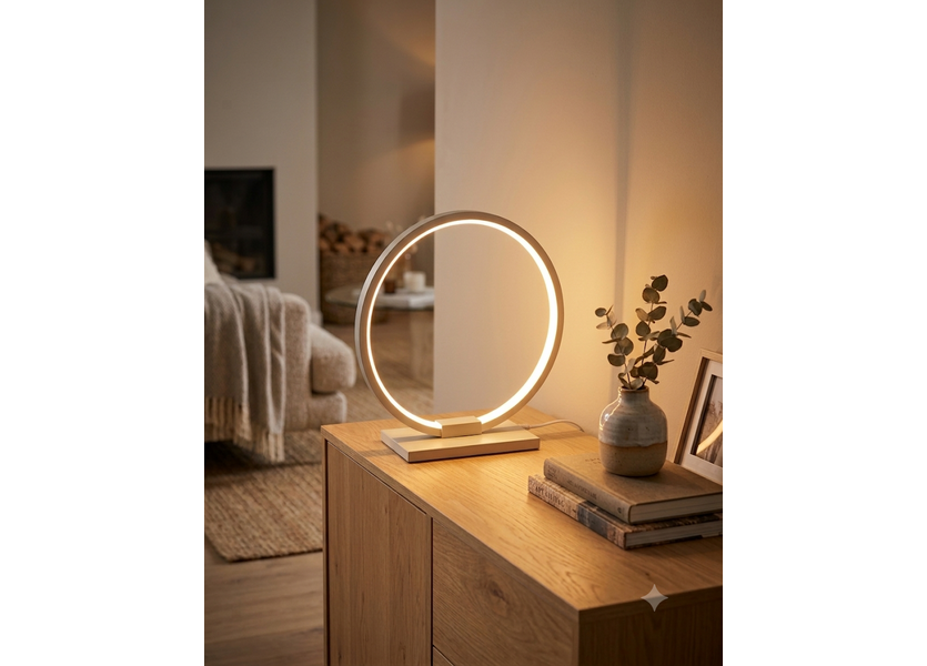 Tafellamp LED Design Zilver Rond - Scaldare Baiso