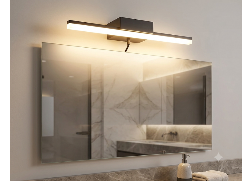 Spiegellamp LED Zwart 40 cm - Saniled Mera badkamerlamp