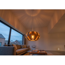 Madera Hanglamp Hout Rond Houtkleur 45 cm - Madera Almez