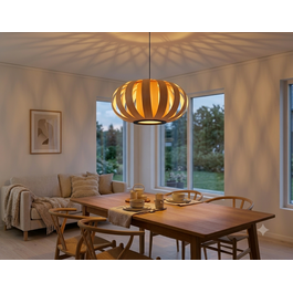 Madera Hanglamp Hout Rond Houtkleur 40 cm - Madera Algarrobo