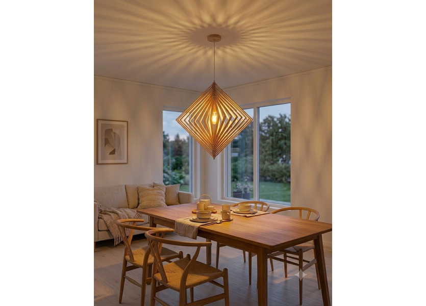 Hanglamp Hout Houtkleur 62 cm - Madera Palmera