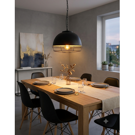 Valott Hanglamp Industrieel Zwart Rond Metaal - Valott Taavi
