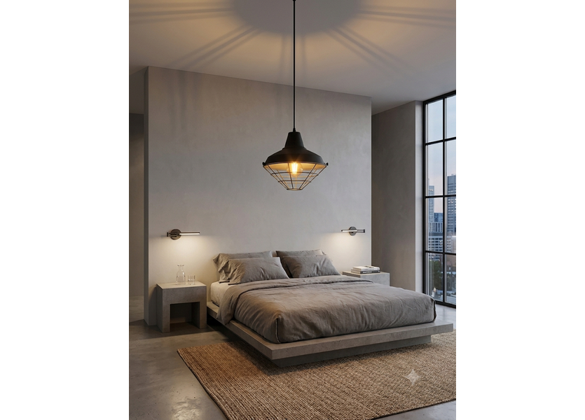 Industriële Hanglamp Cage Design Zwart – Valott Kae
