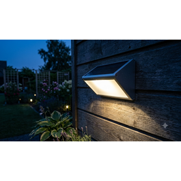 Solar-Lights Wandlamp Solar LED Zwart Wit Licht - Solar-Lights Palladium