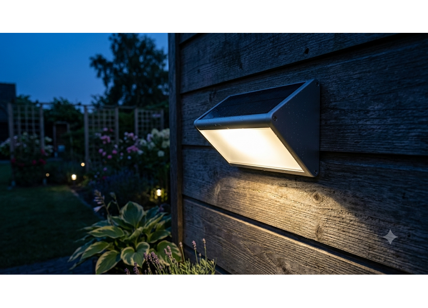 Wandlamp Solar LED Zwart Wit Licht - Solar-Lights Palladium