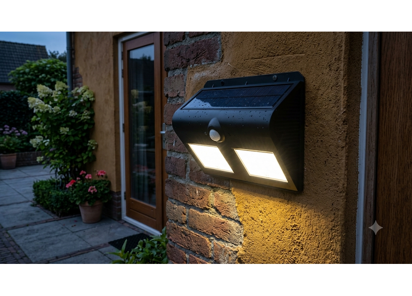 Wandlamp Solar LED Zwart Daglicht - Solar-Lights Cobalt