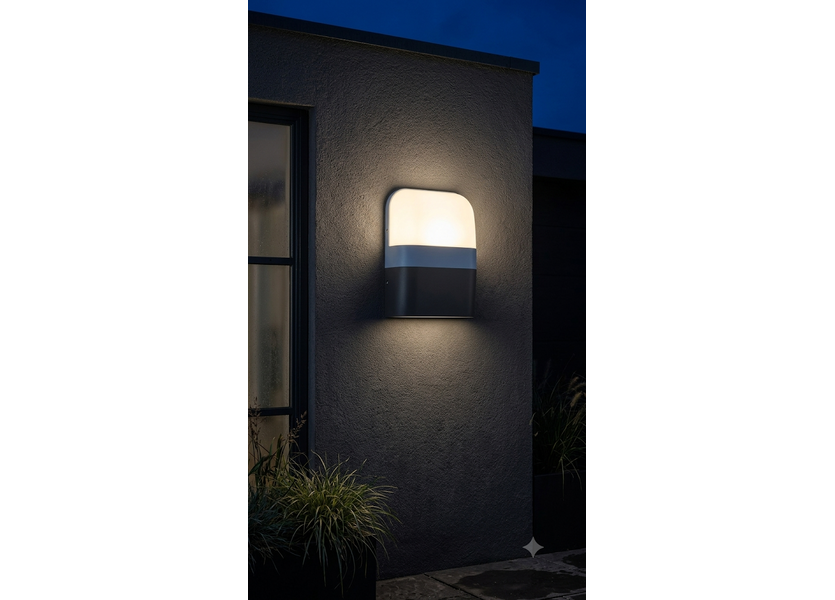 Moderne Buitenwandlamp Vierkant Zwart incl. LED - Garleds Jasmijn