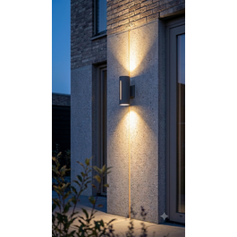 Garleds Moderne Buitenwandlamp up down Zwart IP65 incl. LED Wit Licht - Garleds Solano