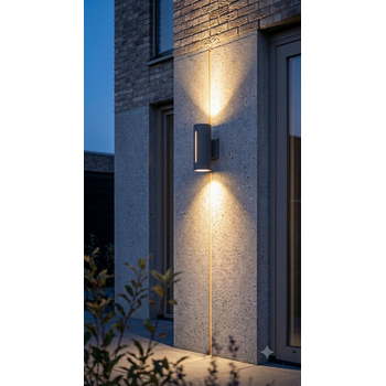 Garleds Moderne Buitenwandlamp up down Zwart IP65 incl. LED Wit Licht - Garleds Solano
