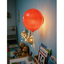 Funnylights Wandlamp Ballonlamp Rood Groot inclusief 4W LED lamp - Funnylights