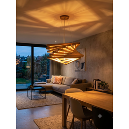 Madera Hanglamp Hout Houtkleur 43 cm - Madera Pendula
