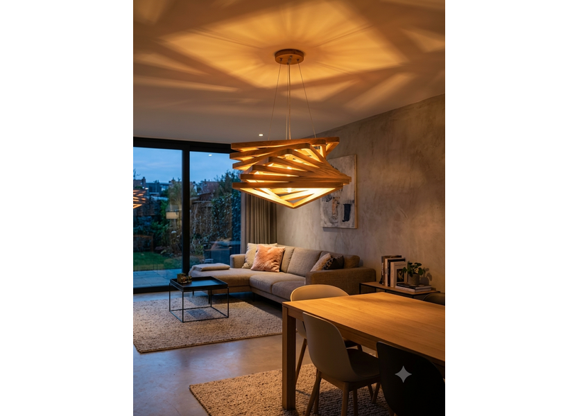 Hanglamp Hout Houtkleur 43 cm - Madera Pendula