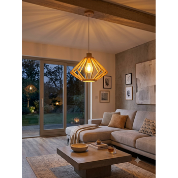 Madera Hanglamp Hout Houtkleur 45 cm - Madera Unedo