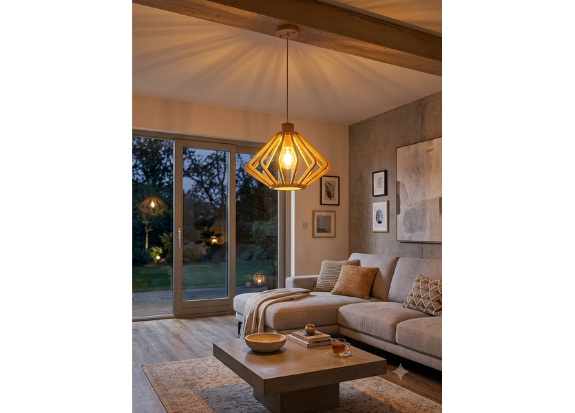 Hanglamp Hout Houtkleur 45 cm - Madera Unedo