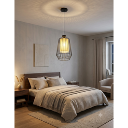 Scaldare Hanglamp Draadstaal Zwart - Scaldare Badesi