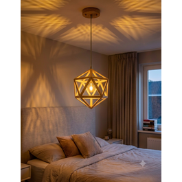 Madera Hanglamp Hout Diamant Houtkleur 50 cm - Madera Negundo