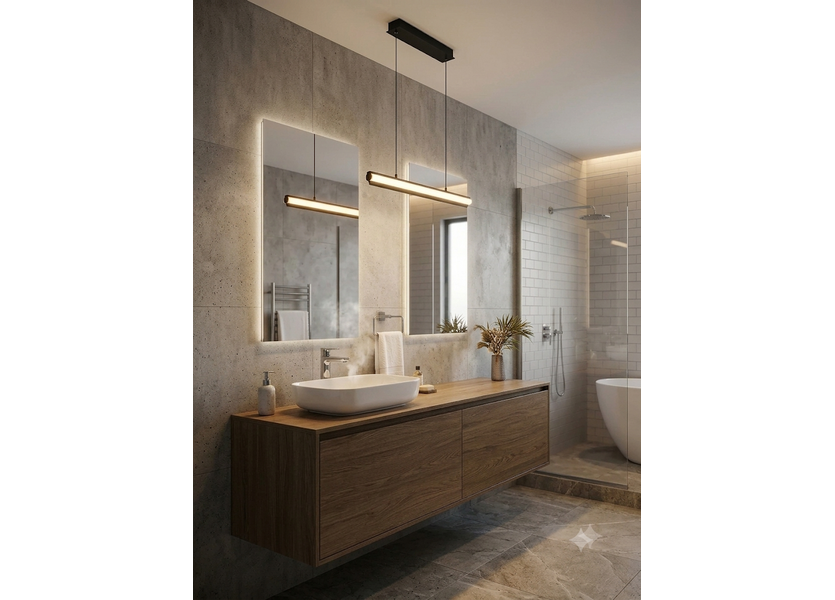 Dimbare LED Hanglamp Zwart 70 cm incl. afstandsbediening - Saniled Tukor