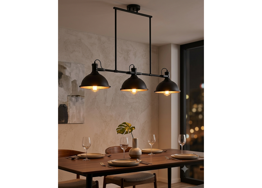 Zwarte Trio Hanglamp – Scaldare Caneva
