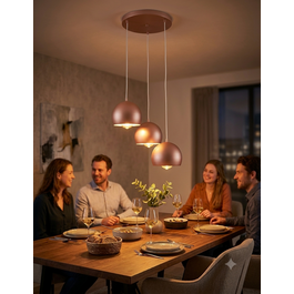 Scaldare Hanglamp Modern Roze Rond Metaal 3 Licht  - Scaldare Aino