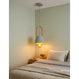 Valott Hanglamp Modern Wit Aluminium met Hout - Valott Eeva