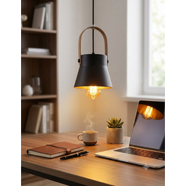 Valott Hanglamp Modern Zwart Aluminium met Hout - Valott Kirsi