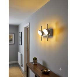 Scaldare Wandlamp LED Modern Wit Rond 2 Lichtpunten - Scaldare Fagagna