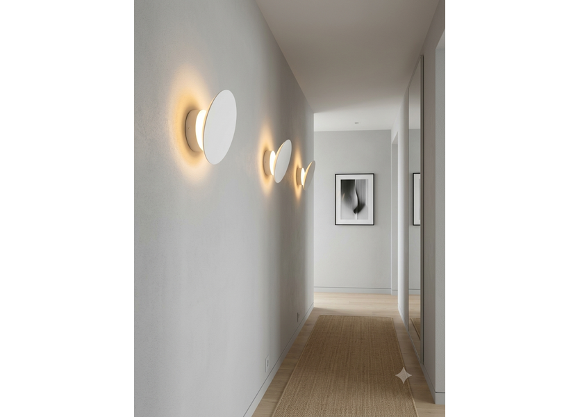 Wandlamp LED Modern Wit Rond - Scaldare Galatina