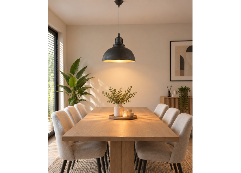 Moderne Middelgrote Zwarte Hanglamp – Scaldare Alvito