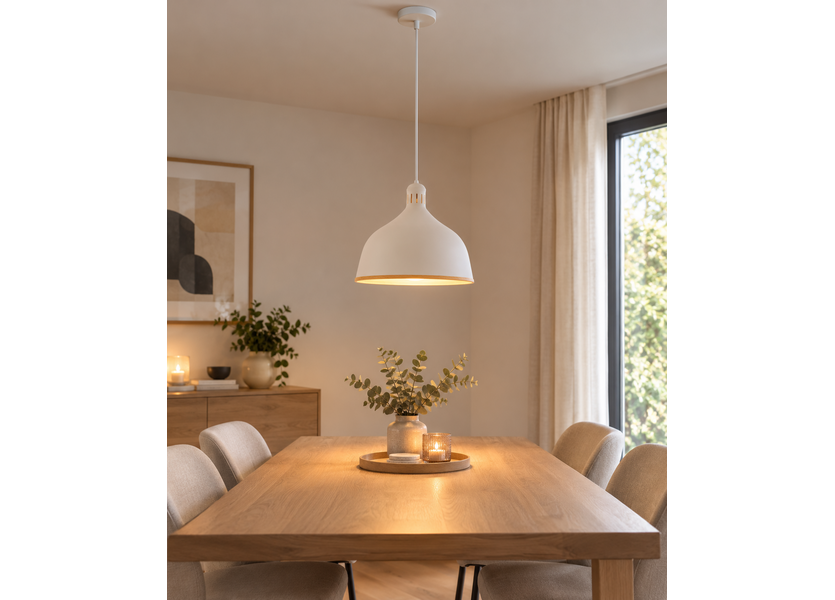 Hanglamp Modern Wit Rond Aluminium - Scaldare Lanzada