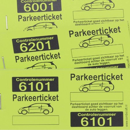 CombiCraft Standaard groene parkeertickets per 100 bonnen