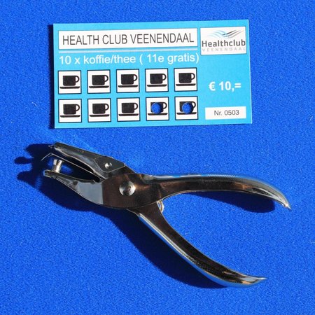 Kniptang voor het maken van gaatjes in kaarten